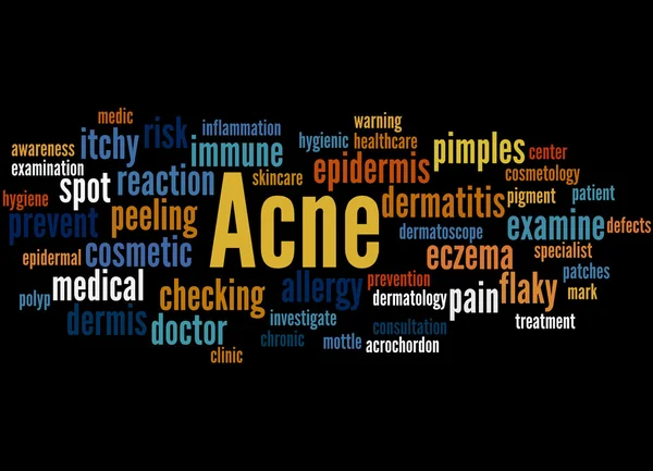 Acne, word cloud concept 7 — Stock Photo, Image
