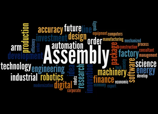 어셈블리, 단어 클라우드 개념 6 — 스톡 사진
