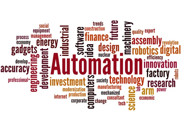 Automatisering, word cloud concept 3 — Stockfoto