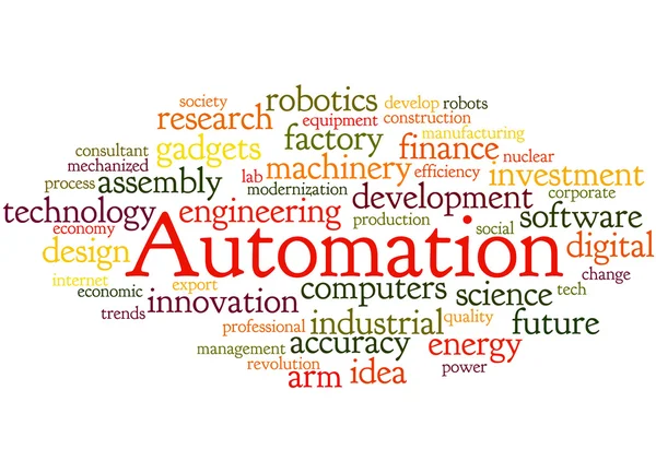 Automatizálás, szó felhő fogalmát 5 — Stock Fotó