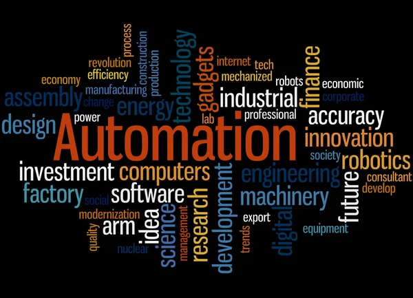 Automatizálás, szó felhő fogalmát 7 — Stock Fotó