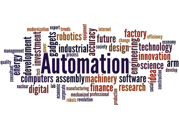 Automatizálás, szó felhő fogalmát 8 — Stock Fotó