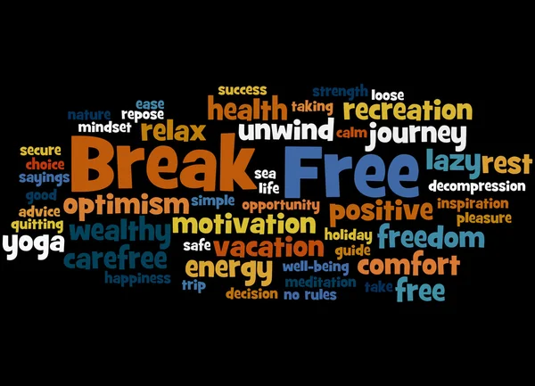 Break Free, conceito de nuvem de palavras 3 — Fotografia de Stock