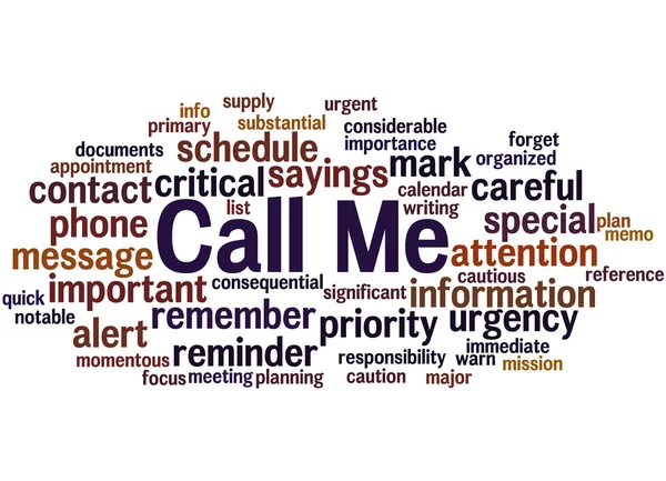 Call Me, word cloud concept 7