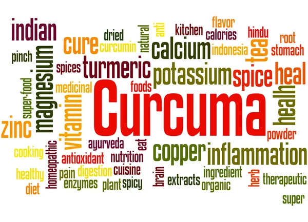 Curcuma, concepto de nube de palabras 4 — Foto de Stock