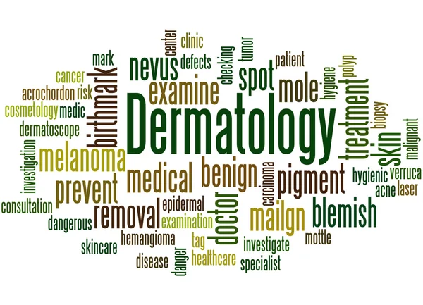 Dermatologie, Wort Wolkenkonzept 4 — Stockfoto