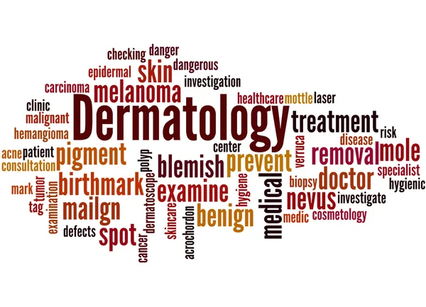 Dermatología, concepto de nube de palabras 8 —  Fotos de Stock