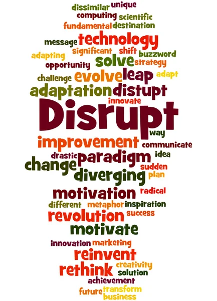 Disrupt, word cloud concept 2 — Stock Photo, Image