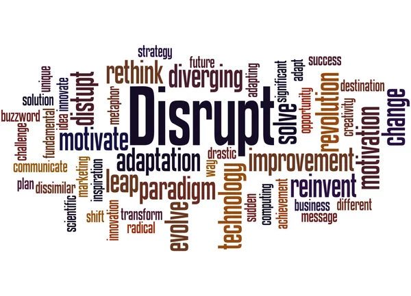 Disrupt, word cloud concept 4 — Stock Photo, Image