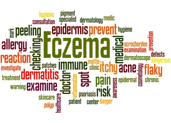 Eczema, concepto de nube de palabras 6 — Foto de Stock