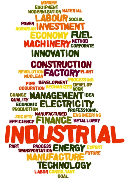 Industriële, word cloud concept 9 — Stockfoto