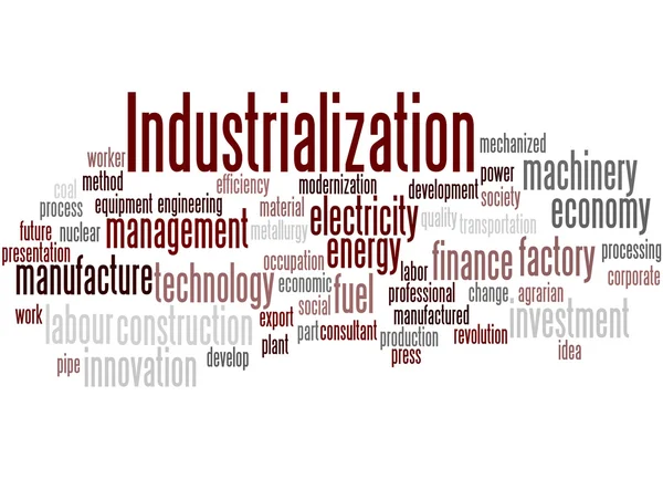 Industrialization, word cloud concept 4 — Stock fotografie