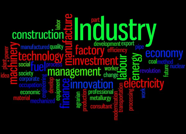 Industrin, ordet cloud koncept 2 — Stockfoto