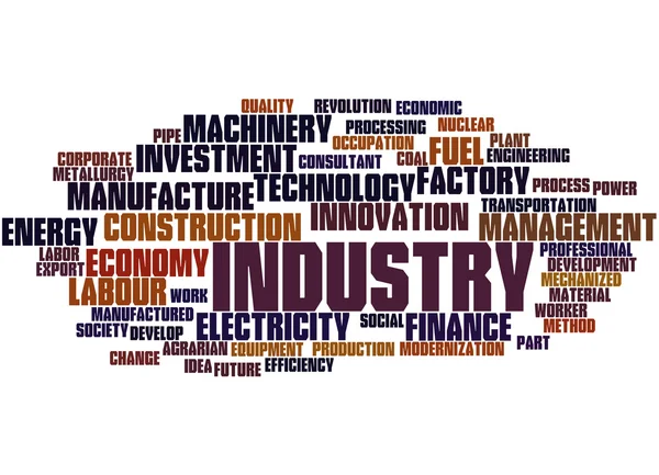 Industrie, word cloud concept 5 — Stockfoto