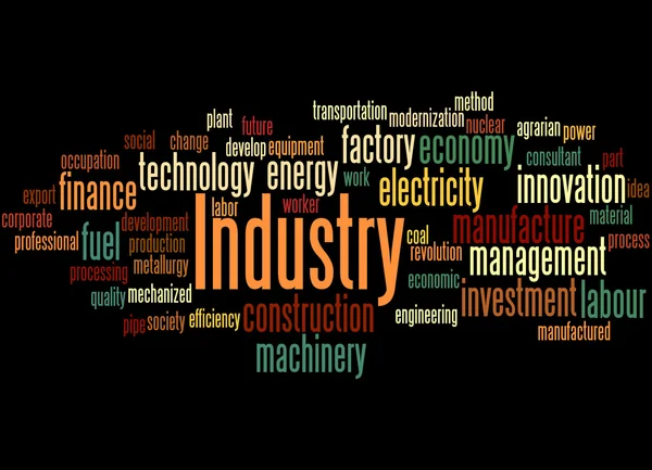 Industrie, word cloud concept 7 — Stockfoto