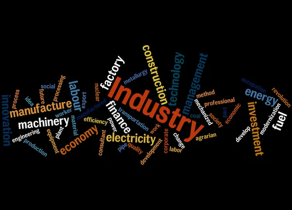 Industrie, word cloud concept 9 — Stockfoto