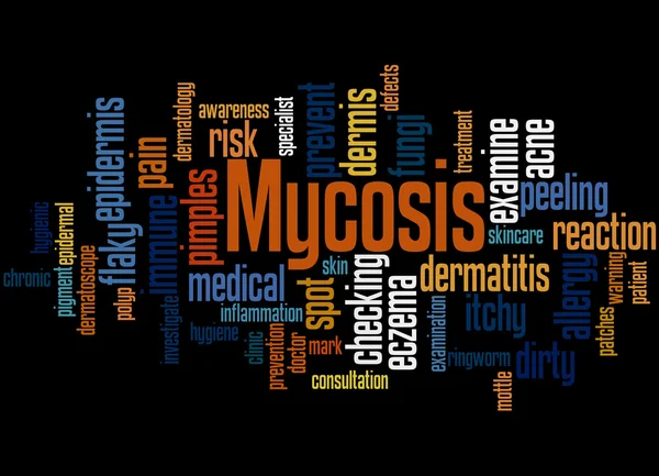 Micosis, concepto de nube de palabras 2 — Foto de Stock