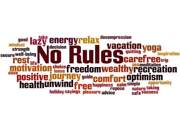 No Rules, word cloud concept 2 — Stock Photo, Image