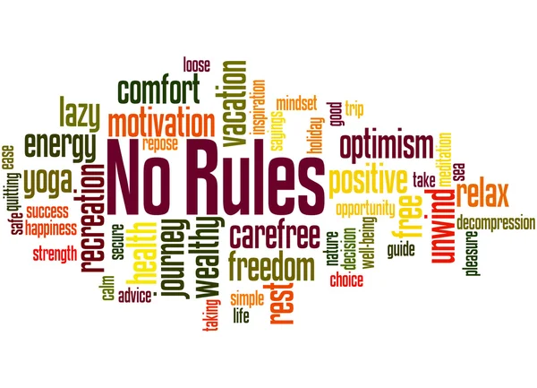 No Rules, concept de nuage de mots 5 — Photo