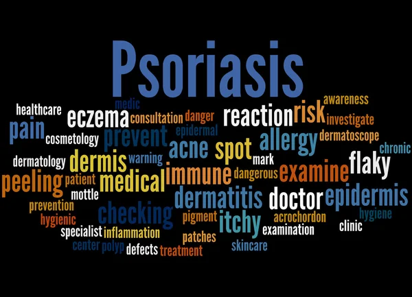 Psoriasis, concepto de nube de palabras 5 — Foto de Stock