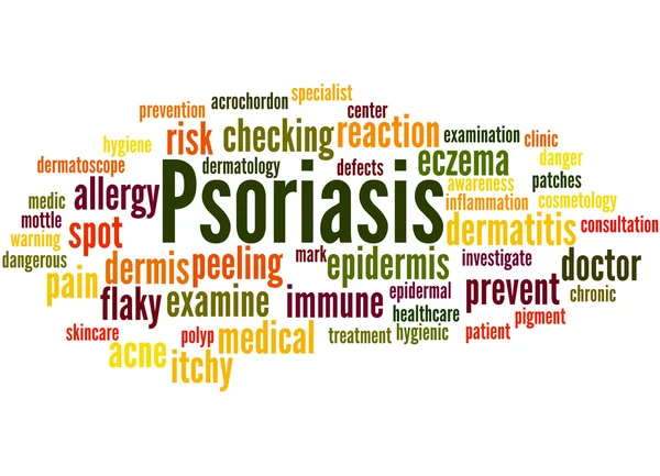 乾癬、単語クラウド コンセプト 6 — ストック写真