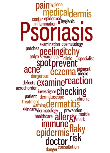 Psoriasis, concepto de nube de palabras 7 — Foto de Stock