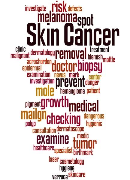 Καρκίνος του δέρματος, λέξη έννοια σύννεφο 3 — Φωτογραφία Αρχείου