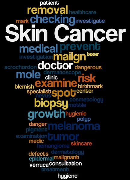 Καρκίνος του δέρματος, λέξη έννοια σύννεφο 4 — Φωτογραφία Αρχείου
