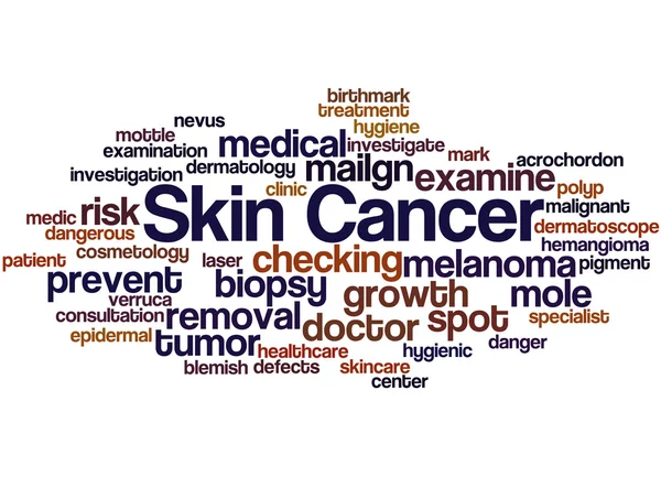 Skin Cancer, word cloud concept 6 — Stock Photo, Image