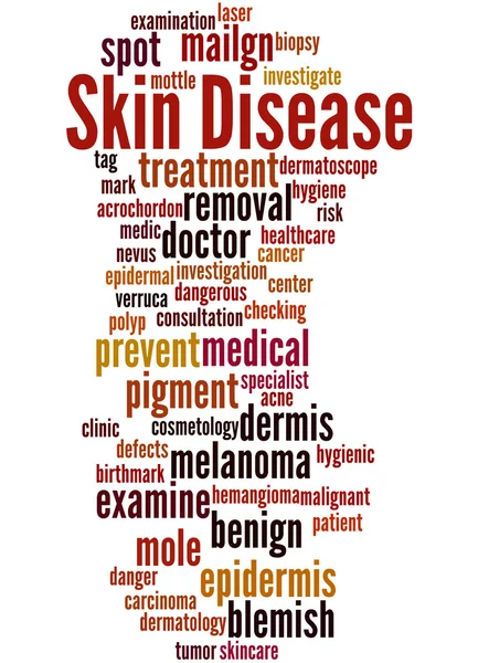 Ασθένεια του δέρματος, λέξη έννοια σύννεφο 9 — Φωτογραφία Αρχείου