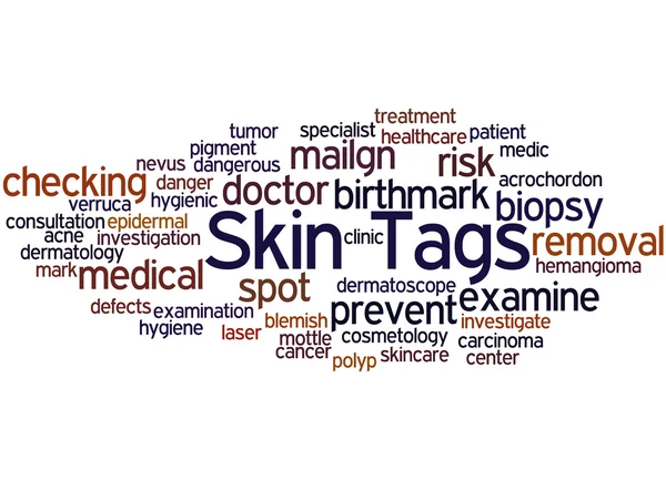 Skin Tags, Word Cloud Konzept 8 — Stockfoto