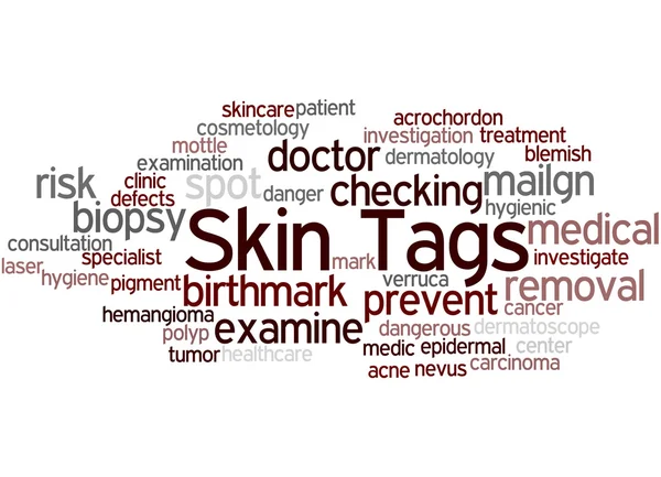 Skin Tags, word cloud concept 9 — Stock Photo, Image