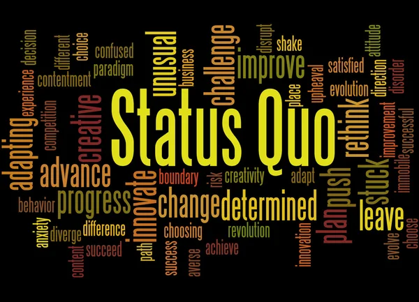 Status-Quo, word cloud concept 3 — Stockfoto