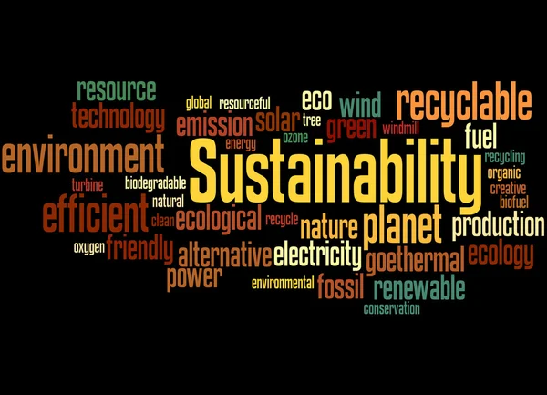 Sustainability, word cloud concept 6 — Stock Photo, Image