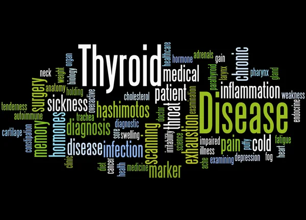 Enfermedad tiroidea, concepto de nube de palabras 4 — Foto de Stock