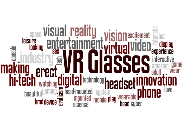 VR γυαλιά, λέξη έννοια σύννεφο 8 — Φωτογραφία Αρχείου