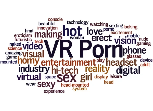 VR Porn, conceito de nuvem de palavras 7 — Fotografia de Stock