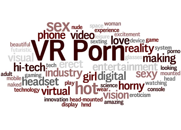 VR Porn, conceito de nuvem de palavras 9 — Fotografia de Stock