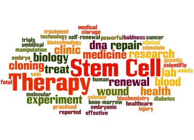 Stem cell therapy, word cloud concept 6 clipart