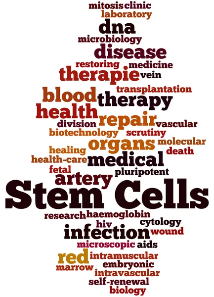 Стволовые клетки, понятие облака слов 4 — стоковое фото