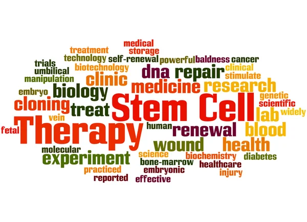 Terapia con cellule staminali, concetto di nuvola di parole 6 — Foto Stock