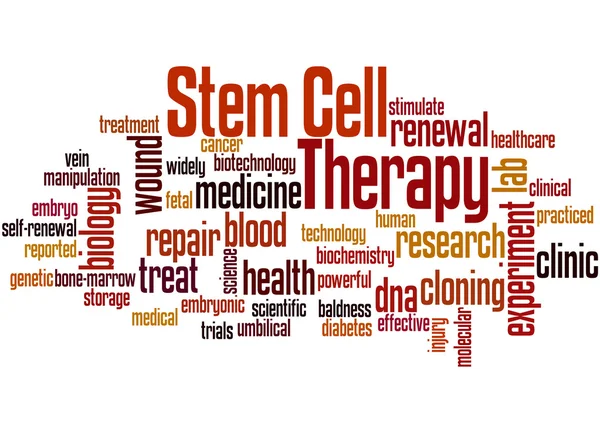 Terapia delle cellule staminali, concetto di nuvola di parole 4 — Foto Stock
