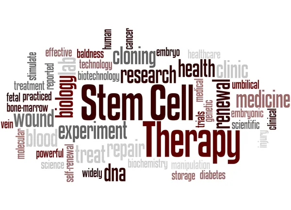 Stammzelltherapie, Wort-Wolke-Konzept — Stockfoto