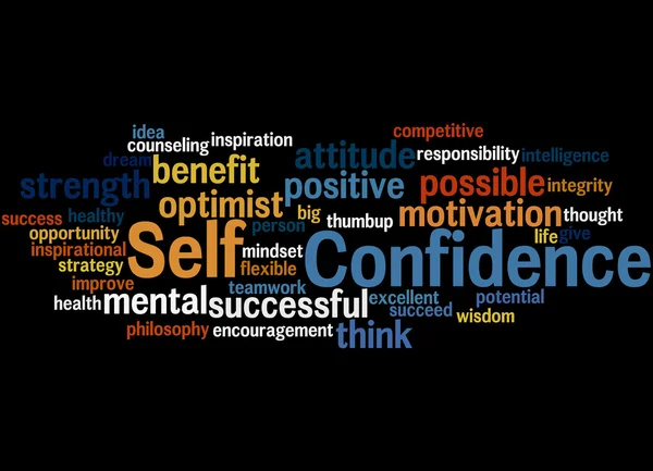 Self Confidence, word cloud concept 9 — Stock Photo, Image