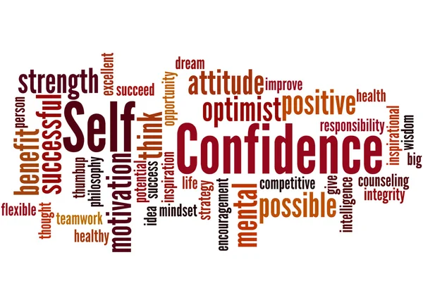 Auto-confiança, conceito de nuvem de palavras 7 — Fotografia de Stock