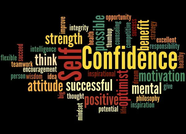 Self Confidence, word cloud concept 6 — Stock Photo, Image