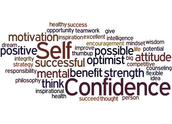 Self Confidence, word cloud concept 4 — Stock Photo, Image