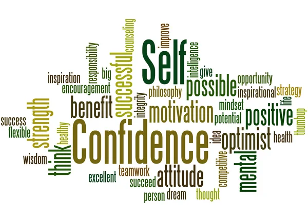 Self Confidence, word cloud concept 3 — Stock Photo, Image