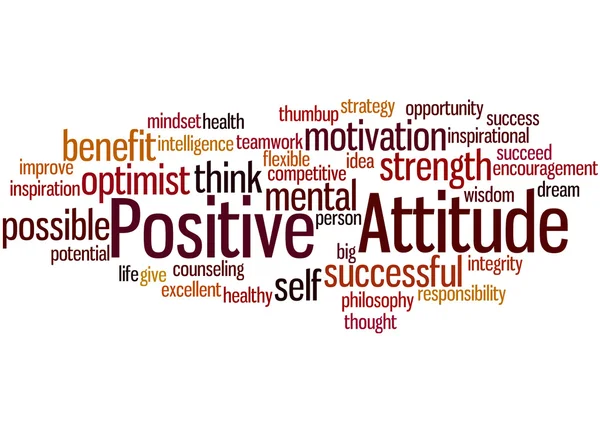Positive Einstellung, Wort Cloud-Konzept 8 — Stockfoto