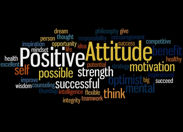 Actitud positiva, concepto de nube de palabras 7 — Foto de Stock